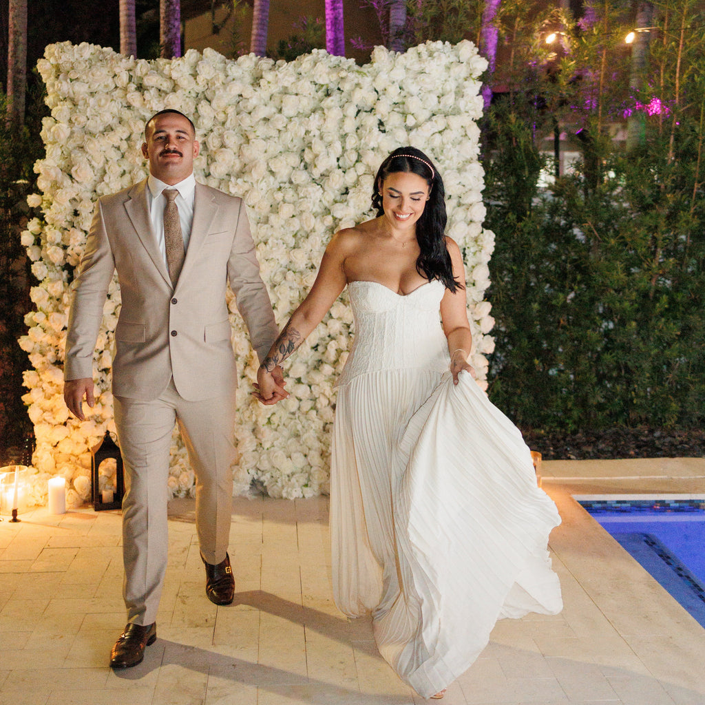 White Flower Wall Backdrop