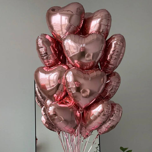 Rose Gold Heart Balloons Miami