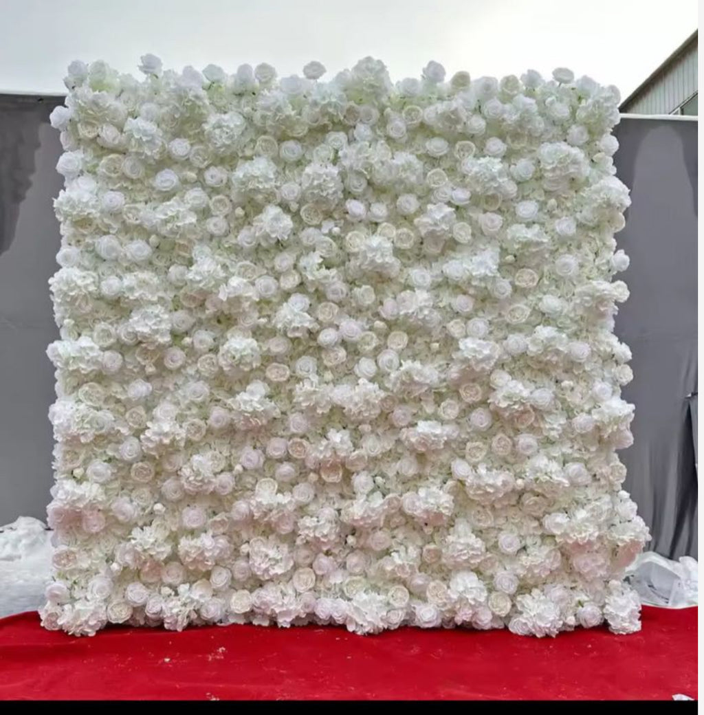 White Flower Wall Backdrop
