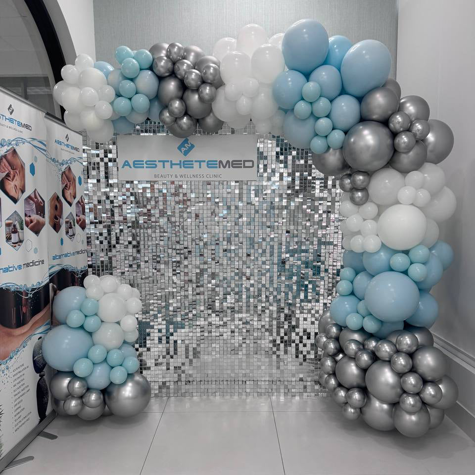 Luxury Mirror Backdrop with Balloon Garland